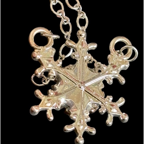 Snowflake Necklace with Swarovski Crystal AB stone - NWT - Picture 6 of 10